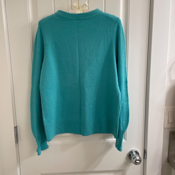 Talbots Cable/Pointelle Long Sleeved Sweater Size M - Picture 2 of 11